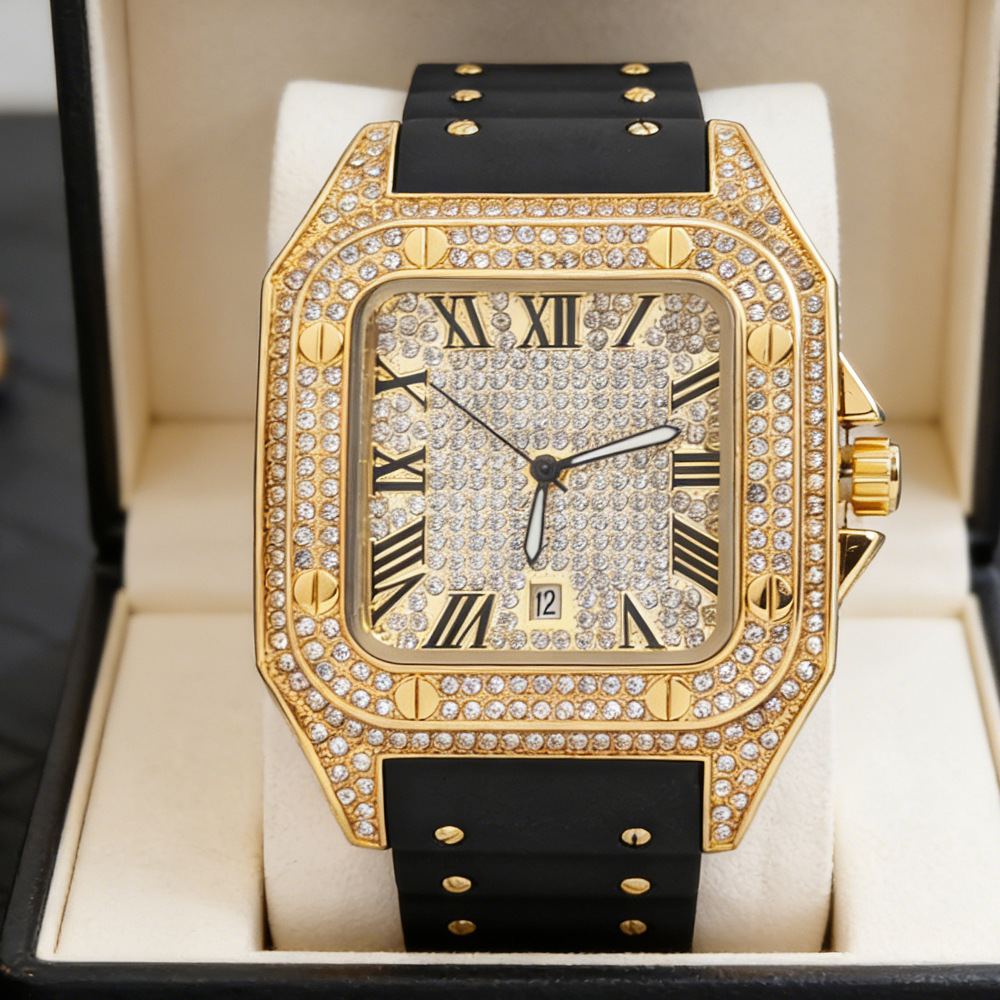 Hot Fashion Square Full Diamon - Luxury Watch Iceberg ulasan dan harga