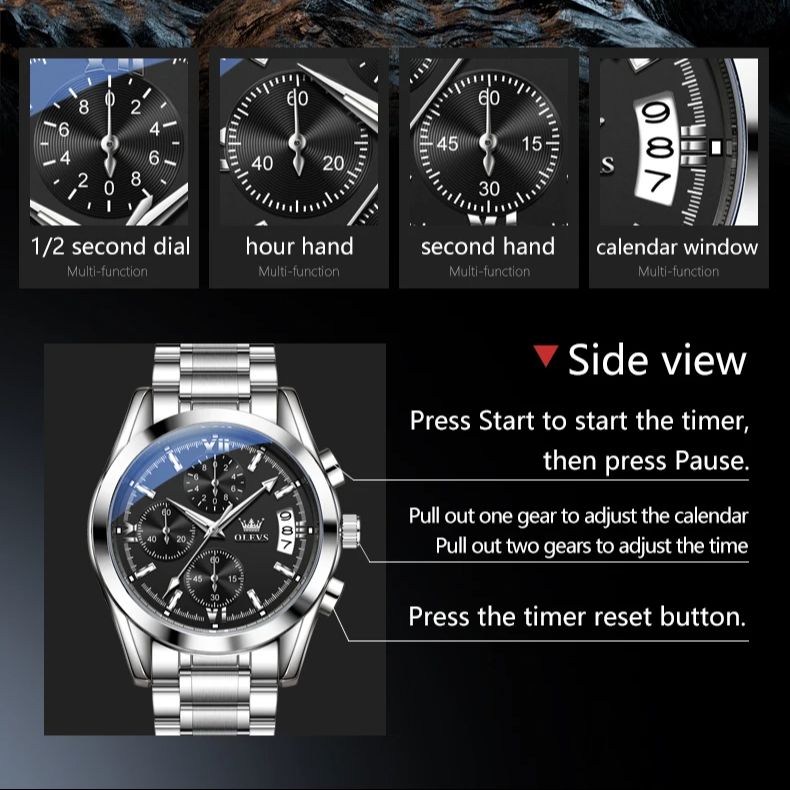 OLEVS 2987 Original Men Watch  - Luxury Watch Magazine ulasan dan harga
