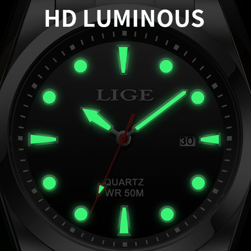 LIGE Top Brand Luxury Mens Wat - Luxury Watch Top 10 ulasan dan harga