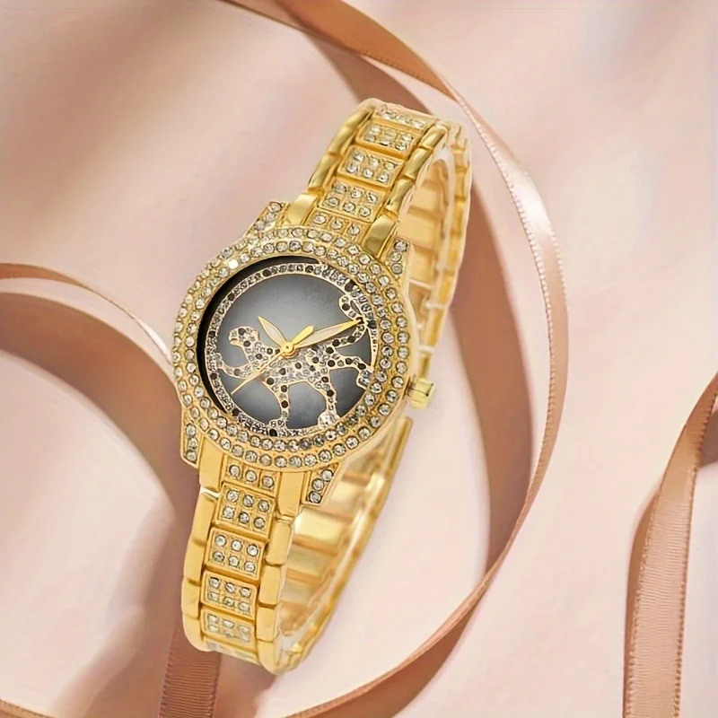 5pcs/set Women's Watch Cheetah - Luxury Watch Gift For Her ulasan dan harga