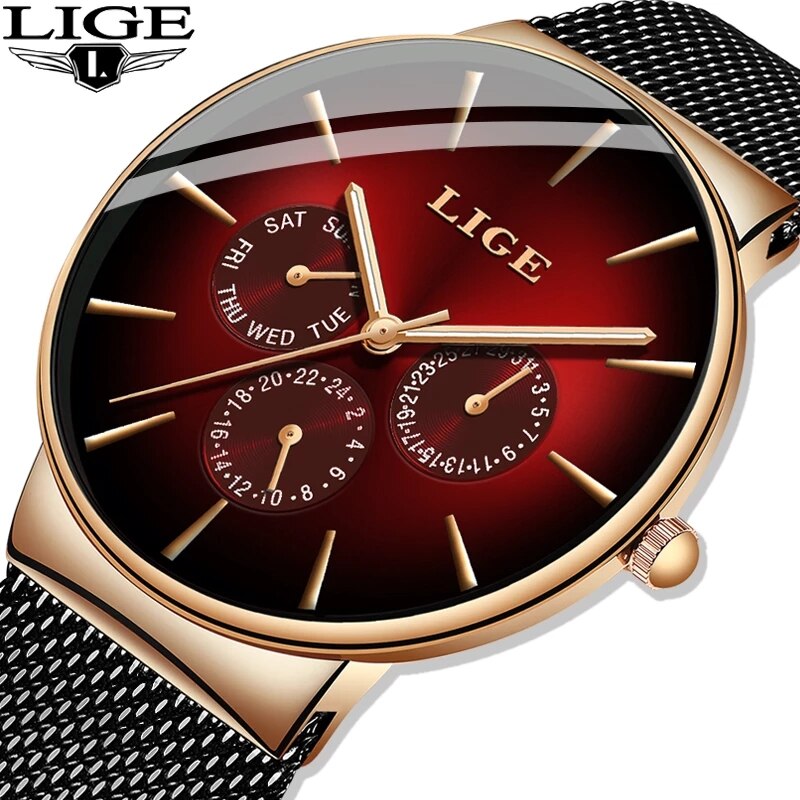 New LIGE Fashion Mens Watches  - Luxury Watch Top 10 ulasan dan harga