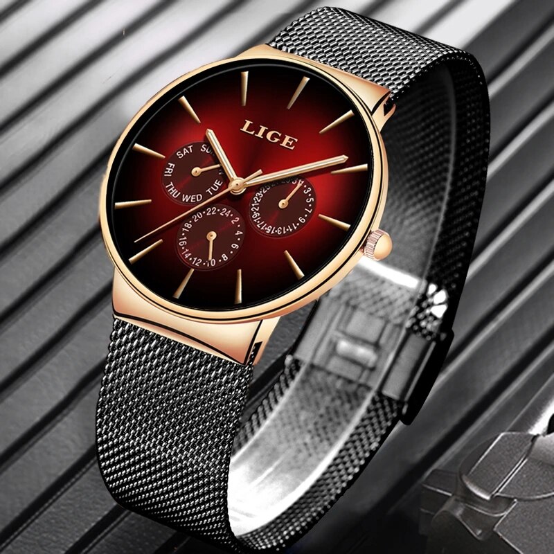 New LIGE Fashion Mens Watches  - Luxury Watch Top 10 ulasan dan harga