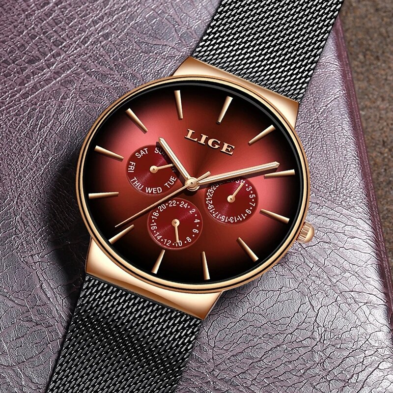 New LIGE Fashion Mens Watches  - Luxury Watch Top 10 ulasan dan harga