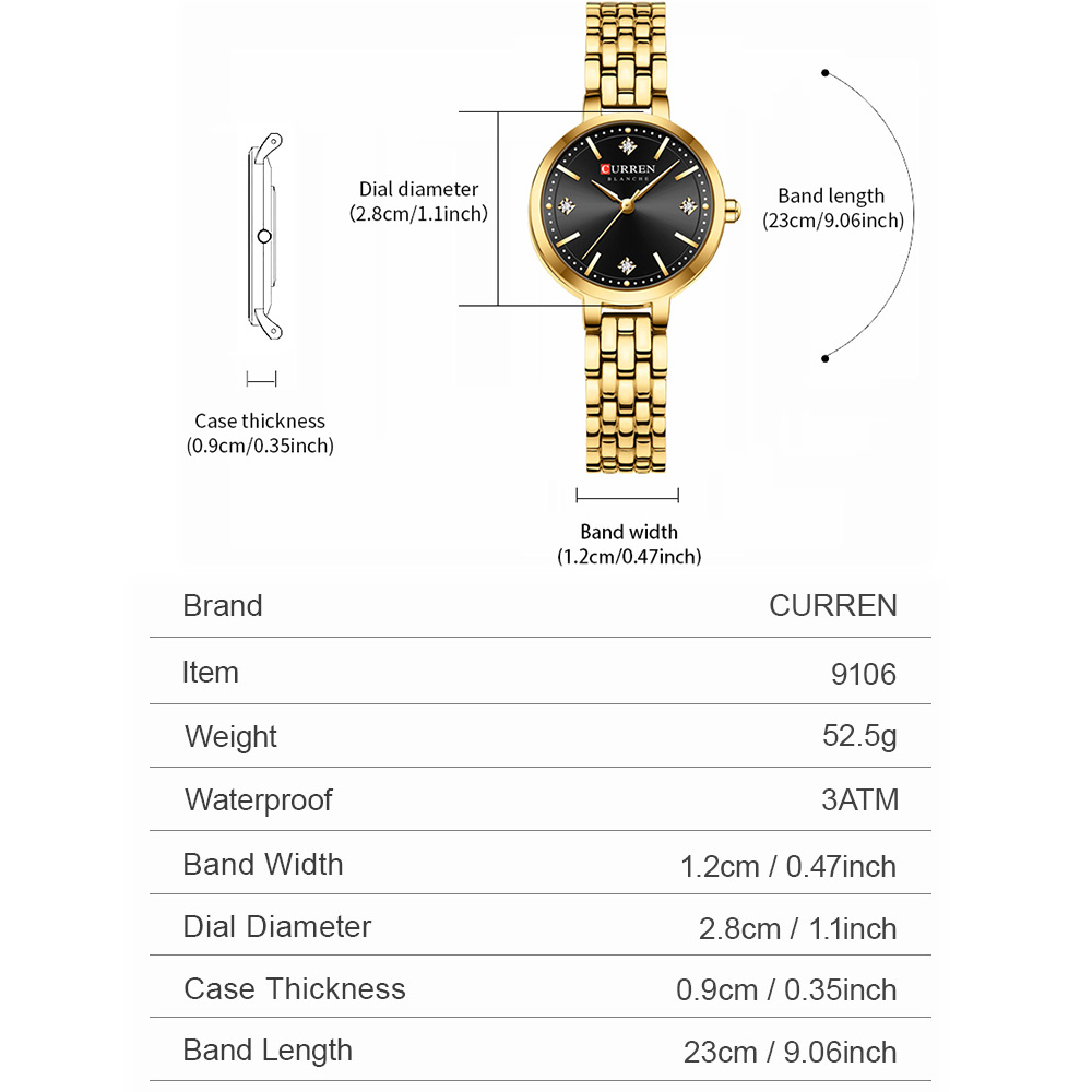 CURREN Ladies Minimalist Thin  - Luxury Watch Gift For Her ulasan dan harga