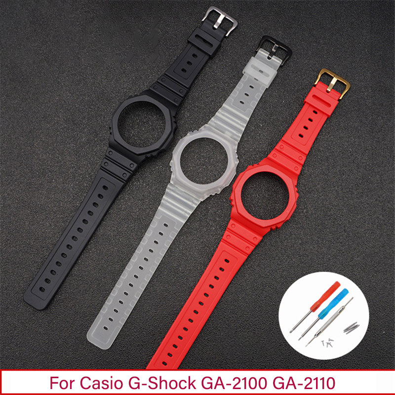Resin Strap + Case For Casio G - Casio Watch G-Shock Ga-2100 ulasan dan harga